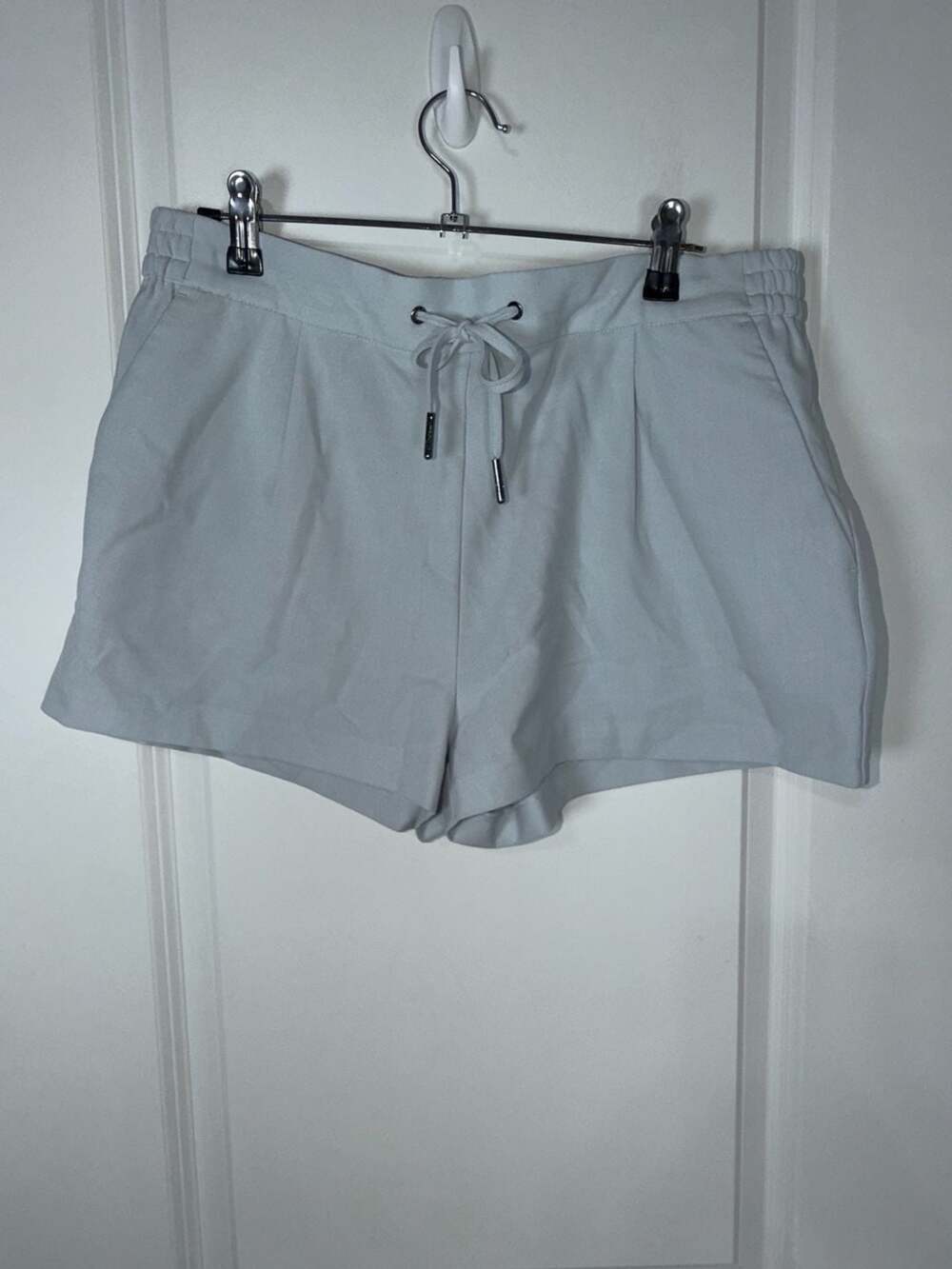 AllSaints Aleida Drawstring Shorts in Powdered Blue